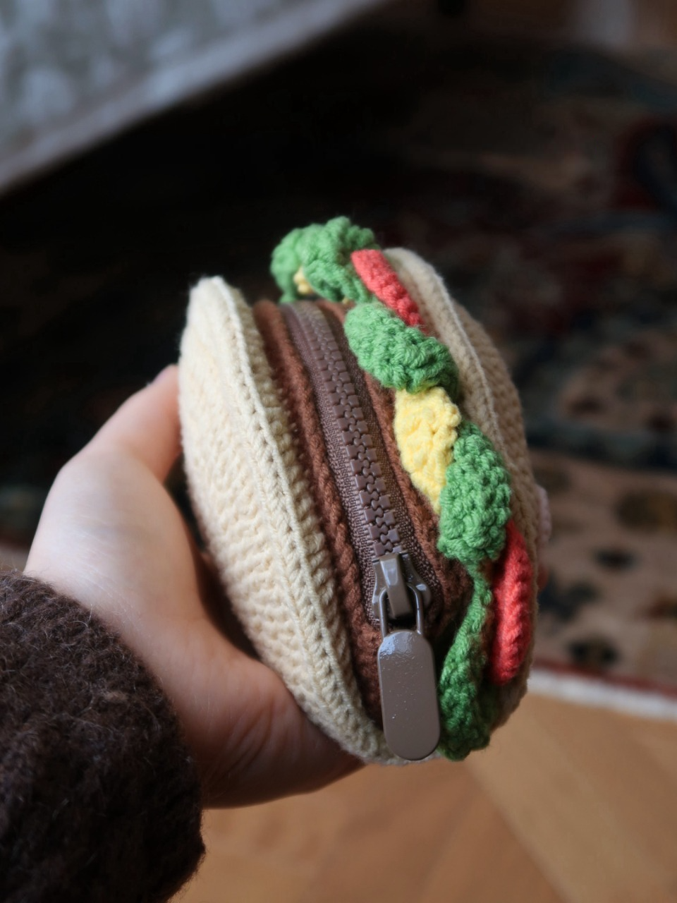 Handmade Crochet Taco Bag – Cute Food-Inspired Crossbody Purse