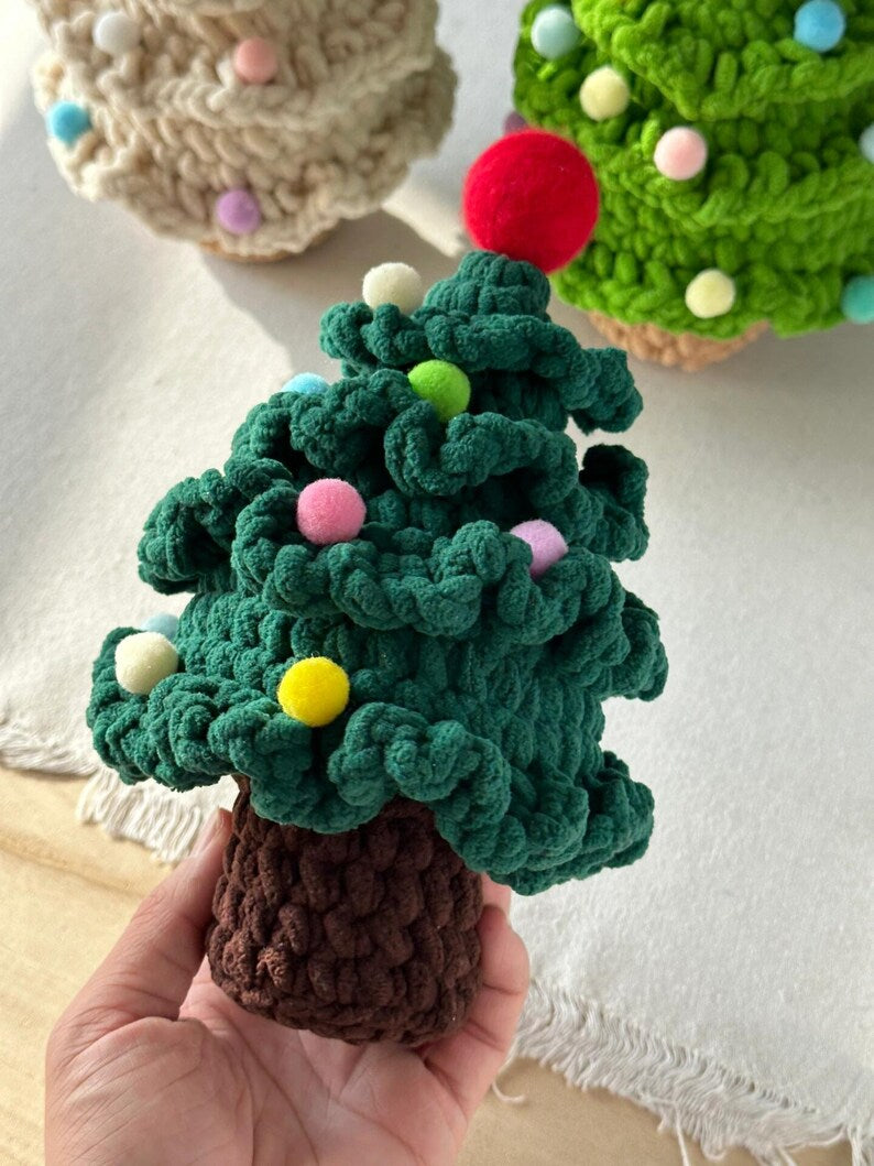 Handmade Crochet Christmas Tree Decoration - Festive Holiday Tree Ornament - Cozy Christmas Home Decor