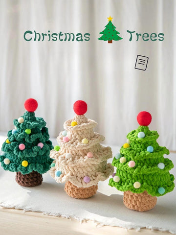 Handmade Crochet Christmas Tree Decoration - Festive Holiday Tree Ornament - Cozy Christmas Home Decor