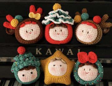 Handmade Crochet Christmas Star Dolls | Amigurumi Holiday Decor | Cute Christmas Gift