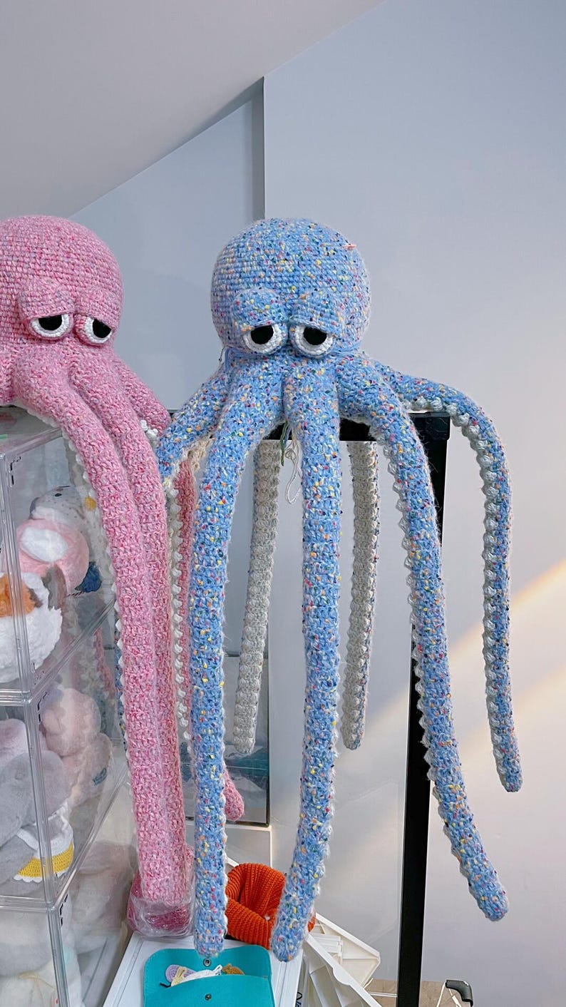 Handmade Crochet Octopus Plush | Cute Amigurumi Octopus with Colorful Tentacles | Unique Sea Creature Toy