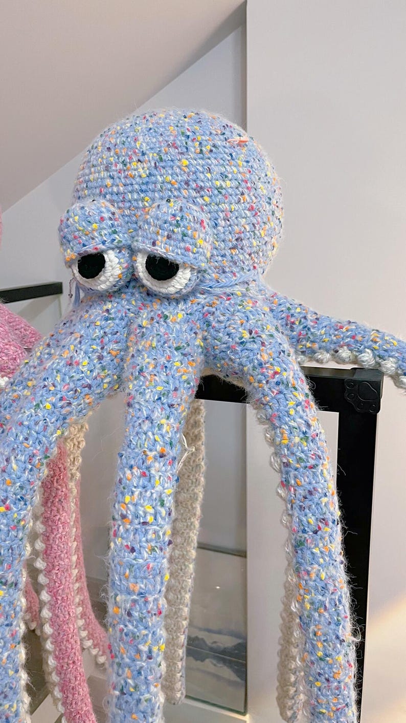 Handmade Crochet Octopus Plush | Cute Amigurumi Octopus with Colorful Tentacles | Unique Sea Creature Toy